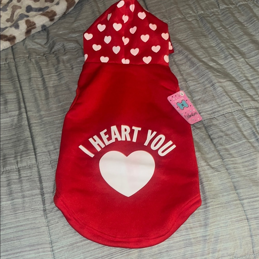 Red Heart Dog Hoodie